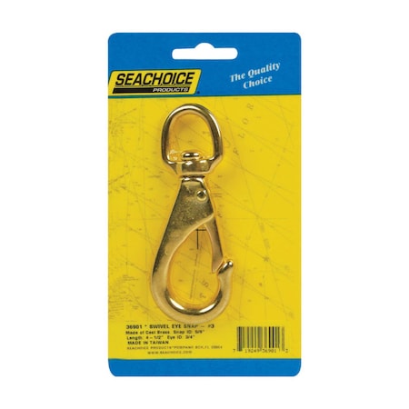 Seachoice Seachoice Cast Brass Brass 4-1/2 in. L Swivel Eye Snap Hook 1 pk 36901
